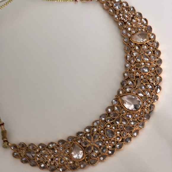 Gold Indian/ Punjabi necklace set - Picture 7 of 14